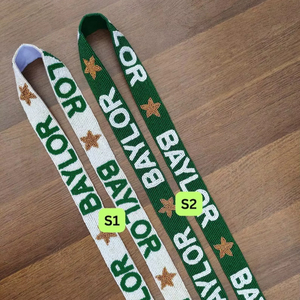 Correa de bolso con cuentas, correa de bolso de cuentas de semillas con ganchos, correa cruzada de cuentas hecha a mano, correa de cuentas personalizada, correa de bolso de cuentas para el día del partido - Product Image 1