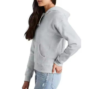 Sudadera con capucha moderna para mujer, cálida, de forro polar, informal, con capucha, para invierno, con talla y logotipo personalizados - Product Image 3