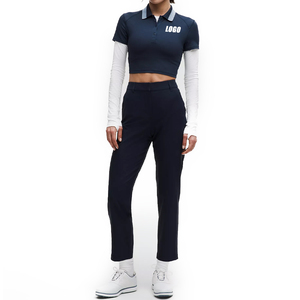 Polo ajustado de piqué para mujer, personalizado, transpirable, elástico, de secado rápido, para golf y tenis. - Product Image 6