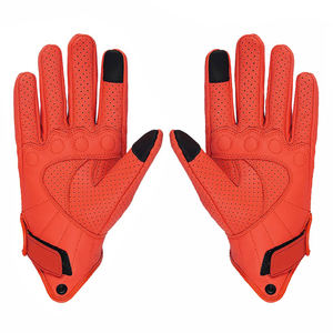 Guantes de Motocicleta de Cuero con Pantalla Táctil para Todas las Estaciones, Protección Completa para los Dedos, Logotipo Personalizado, Antideslizantes, para Motocross, Carreras - Product Image 3