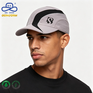 Gorra Deportiva de Color Gris y Negro con Detalles Reflectantes y Logotipo de TPU para Actividades Deportivas al Aire Libre y Ciclismo, Directo de Fábrica OEM ODM - Product Image 2