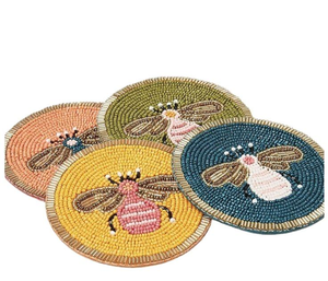 Embroidery Coasters Seed <b>Bead</b> Crafts Handmade Beaded Coasters Beaded Drink Coasters by Creative Art Zone - Product Image 1