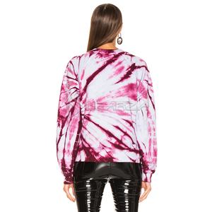casual hoodies tie dye sweatshirts crew neck print Pullover pullover <b>sports</b> unisex crew neck shirt - Product Image 2