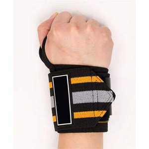 Las muñequeras de levantamiento de pesas con construcción elástica resistente garantizan un soporte confiable para las muñecas durante sesiones de gimnasio intensivas. - Product Image 5