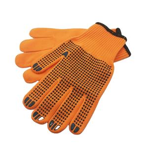 Gants de travail de jardin en maille de nylon et polyester de haute qualité 13G avec points en caoutchouc PVC mini, antidérapants - Product Image 2