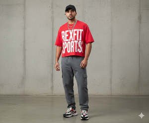 Camiseta Deportiva Rexfit Premium de Algodón Lavado con Efecto Desgastado, Estilo Urbano, Vintage, con Doble Capa y Efecto Descolorido por el Sol - Product Image 5