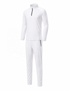 Conjunto Deportivo para Hombre con Cierre de 1/4, Top de Manga Larga de Color Sólido con Pantalones de Cintura Elástica, Corte Regular, para Otoño - Product Image 3