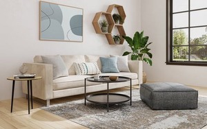 Arden <b>Table</b> Modern Retreat Made For Living Modern Industrial Coffee <b>Table</b> With <b>Marble</b> Top And Metal Frame Living Room Furniture - Product Image 5