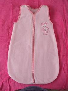 100% Organic Cotton Soft Baby Sleeping Bag Zipper Personalized Baby Sleeping Bag Bunny Pattern Pink Fleece Newborn Sleeping Bag - Product Image 3