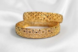 Amelia Luxury Dubai Bridal Bangles <b>Gift</b> 24K Gold Plated Alloy Indian African Cuff Bracelets Charm Wedding Nigerian Arabic Trendy - Product Image 5