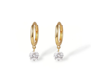 Pendientes de Aro con Diamantes de Moissanita, Plata de Ley 925, Pendientes Personalizados con Diamantes de Moissanita, Hermoso Regalo de Boda - Product Image 3