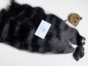 Natural Black Wavy Weft Color Hair 100% Raw Vietnamese Human Hair No <b>tangle</b> No Shedding Wholesale - Product Image 4