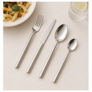 Ensemble de couverts créatifs en acier inoxydable, argenterie minimaliste moderne avec finition miroir, vaisselle pour la maison et les restaurants - Product Image 1