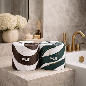 Papier toilette biodégradable en pâte de bois 4 plis, rouleau de papier toilette pour restaurant, fournisseur et fabricant de papier hygiénique de haute qualité - Product Image 1