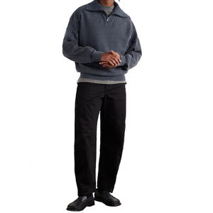 Sudadera con capucha unisex personalizada de algodón lavado estilo vintage, con media cremallera, holgada, retro, deportiva - Product Image 1