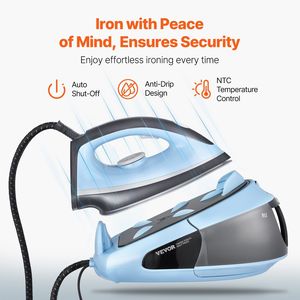 1700W ferro elettrico 1.8L grande capacità serbatoio dell'acqua in lega di alluminio per smalto in ceramica piastra di chiusura automatica 4 stiratura - Product Image 5