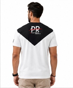T-shirt noir surdimensionné personnalisé OEM/ODM pour homme, épaules tombantes, tissu épais, couleur unie, respirant, streetwear, personnalisable. - Product Image 2