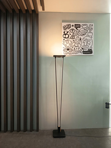 Modern 34W LED floor lamp Push <b>dimmer</b> control floor lamp Color temperature adjustable floor lamp - Product Image 1