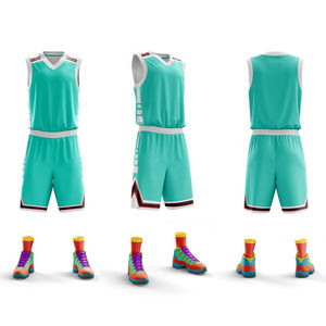 Traje Deportivo de Color Sólido, de Secado Rápido, Transpirable, Absorbente de Sudor, de Poliéster, Uniforme de Baloncesto - Product Image 6
