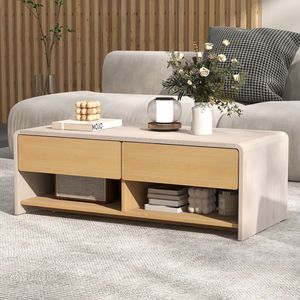 Mesa de centro con 2 cajones y 2 estantes de almacenamiento para el hogar - Product Image 2