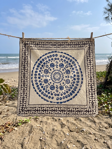 Pañuelo de algodón Paisley hecho a mano, pañuelo bohemio unisex, pañuelo para el cuello de moda, pañuelo de algodón orgánico, accesorio para el cabello para festivales - Product Image 3
