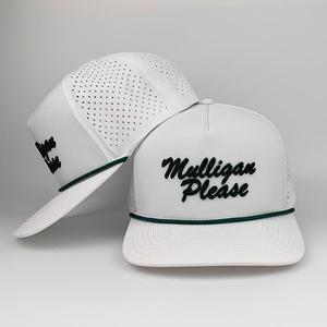 Gorra de Béisbol Unisex Impermeable y Transpirable de Poliéster/Algodón, Personalizada con 5 Paneles, Logotipo Bordado en 3D, Perforaciones Cortadas con Láser - Product Image 1