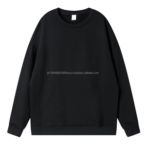 Pull couleur bleu foncé surdimensionné poids lourd unisexe plaine Sweat Shirt Sport de plein air Streetwear garçon fille hommes sweats à capuche - Product Image 5