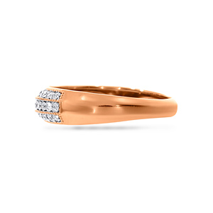 Anillo de Sello de Oro Amarillo Premium para Hombre con Diamante Redondo Brillante y Marco Cuadrado, Anillo de Boda, Joyería Fina de Lujo para Hombres - Product Image 4