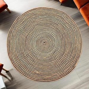 Eco Friendly Hand Braided Jute Cotton Area Rugs Non-Slip Custom <b>Thick</b> Floor Carpet Living Room Exercise Camping Prayer Hand Wash - Product Image 3