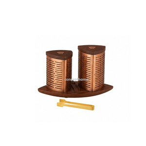 Juego de Quemadores de Incienso de Latón Concept Home con Tapa de Madera de Sándalo y Pinzas, Ecológico, Aromático de Larga Duración, para Uso en Todas las Estaciones, Alta Calidad - Product Image 3