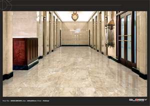 Baldosas de Porcelana de Lujo con Efecto Mármol Beige GVT PGVT, 600x600mm 60x60cm, Superficie de Alto Brillo, 8.5mm de Espesor, Residenciales - Product Image 2