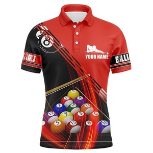 Camisa de Billar para Hombre, Manga Corta, Color Sólido, Secado Rápido, Poliéster/Algodón, Tejido de Punto, Diseño Deportivo Informal, Logotipo Personalizado en la Parte Delantera, OEM - Product Image 2