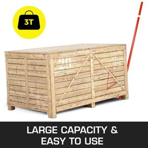 Barra Leva in Acciaio Rinforzato da 3T con Capacità di 6600 Libbre, Manico Lungo 1,5M, Barre Leva con Ruote - Product Image 5