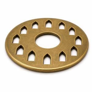 Bobeche en laiton massif de 80 mm, anneau anti-gouttes pour bougies, percé à la main, attrape-cire pour chandeliers coniques - Product Image 2