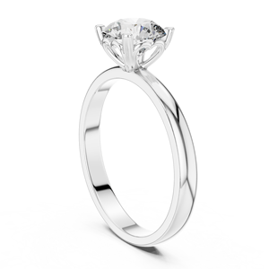 Anillo de Diamante Moissanita de Corte Redondo en Plata de Ley 925 de Lujo, Fabricante de Joyería Personalizada al por Mayor - Product Image 3