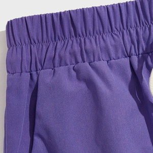 Men's Purple Solid Color Drawstring Bermuda <b>Shorts</b> Quick Dry Casual Mid Rise <b>Woven</b> Polyester <b>Shorts</b> - Product Image 4