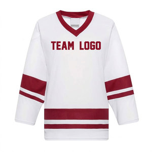 Manufacturer Custom Outdoor Ice Hockey Jersey Unisex <b>Lace</b> Full Sleeve Breathable Mesh 100% Polyester Printed Customizable Front - Product Image 4