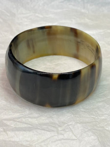 Pulsera ancha y gruesa de cuerno de búfalo pulido Vintage, accesorio de declaración de Animal Natural único para brazalete de cuerno de vaca Hippie - Product Image 6