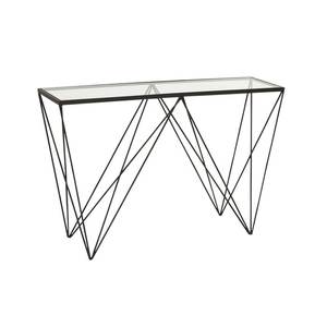 Premium Quality Iron Rock Slab Top <b>Folding</b> Console <b>Table</b> Minimal Slim Design for Modern Home Organization - Product Image 2