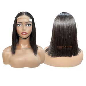 Cheveux humains Remy vietnamiens bruts, courts, ultra-lisses, brun foncé, couleur naturelle, 10 pouces, pour perruques à dentelle à petit bonnet - Product Image 4