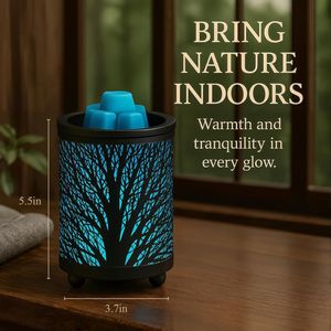 Scaldacera Elettrico a LED a 7 Colori con Piastra Riscaldante PTC, Diffusore di Fragranze e Scaldacandele per Casa e Ufficio, Idea Regalo - Product Image 2