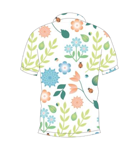 Polo para Hombre con Estampado Botánico en Tonos Pastel, Camiseta de Verano de Manga Corta, Cuello con Botones, Transpirable y Ligera - Product Image 2