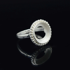 Indian Arrival Solid 925 Sterling Silver Round Cocktail <b>Ring</b> Collet Cup Bezel Setting Minimalist <b>Plain</b> Band Unisex Everyday Wear - Product Image 4