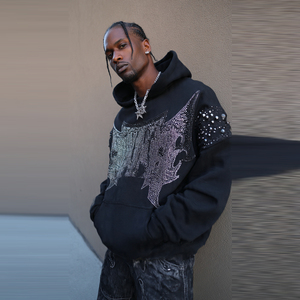 Hoodie Homme en Polaire Épaisse avec Strass, Style Urbain Hivernal, Pull à Capuche pour Homme - Product Image 4