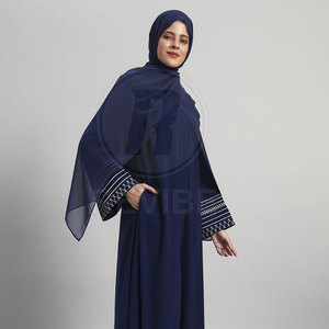 Lightweight Breathable Elegant <b>Women</b> <b>Abaya</b> Floor Length Long Sleeves High Quality for All Seasons - Product Image 3