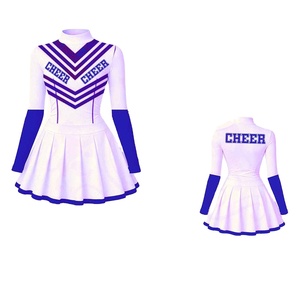 ชุดเชียร์ลีดเดอร์สำหรับผู้หญิง กระโปรงและเสื้อสองชิ้น เหมาะสำหรับการแสดง การแสดงท่าทาง และกิจกรรมกลุ่ม - Product Image 4