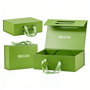 Caja de Embalaje Plegable Portátil con Cierre Magnético Impermeable, Logotipo Personalizado Impreso, Cajas de Regalo de Cartón para Ropa - Product Image 1