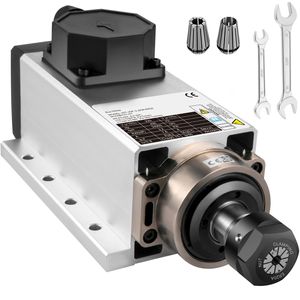 Motore Mandrino CNC Raffreddato ad Aria 2.2KW 220V Quadrato con Pinza ER20 24000 RPM 6A, Mandrino per Macchine Utensili ad Alte Prestazioni - Product Image 1