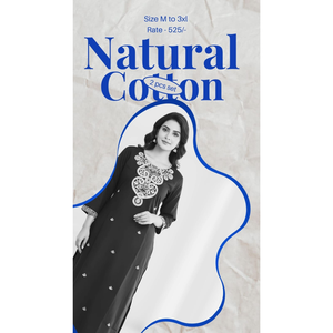 Achetez des ensembles traditionnels indiens ethniques pour femmes en coton naturel, 2 pièces, pour les occasions spéciales, taille M à 3XL - Product Image 5