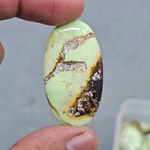 Lot de cabochons en chrysoprase citron naturel, vente en gros de pierres précieuses en chrysoprase pour la création de bijoux - Product Image 2